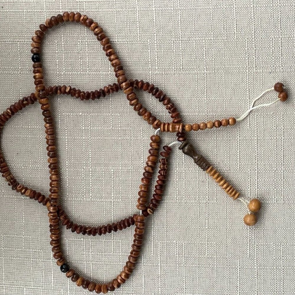 Lot of 2 Tasbeeh Brown Beads Prayer Beads Handmade Real Wood Beads X 2 - Picture 6 of 8